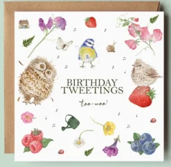 West Country Designs Greeting Cards-'Birthday Tweetings' Card