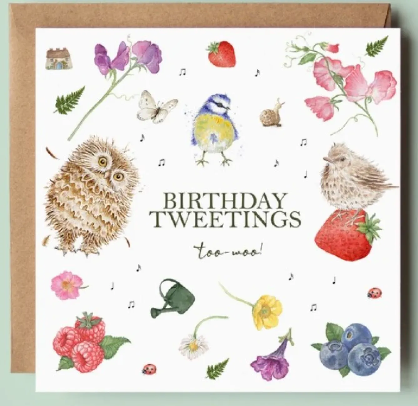 West Country Designs Greeting Cards-'Birthday Tweetings' Card