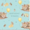 West Country Designs Greeting Cards-'Birthday Wishes' Cat & Mice Birthday Card