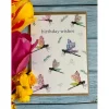 Jen Winnett Greeting Cards-Birthday Wishes Dragonfly Eco-Card