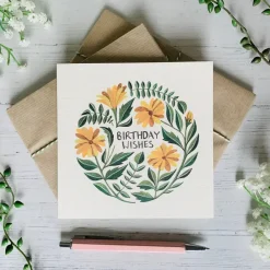 Becky Amelia Greeting Cards-Birthday Wishes Marigolds Greeting Card
