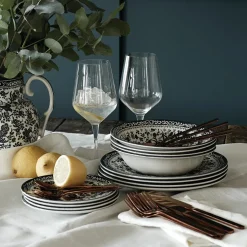 Burleigh Bowls & Dishes-Black Regal Peacock Cereal Bowl