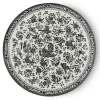 Burleigh Plates-Black Regal Peacock Large Plate 10 in