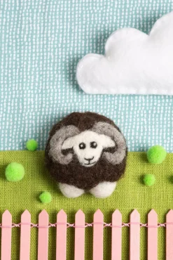 Hawthorn Handmade Crafts-Black Sheep Brooch Felting Kit