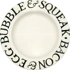 Emma Bridgewater Plates-Black Toast Bubble & Squeak 10 1/2 Plate