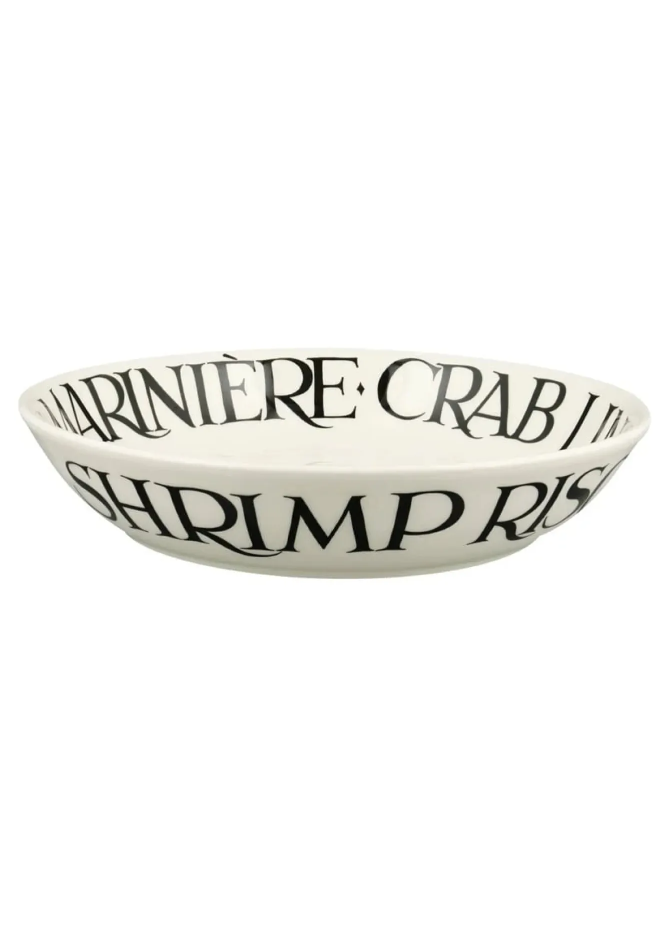 Emma Bridgewater Bowls & Dishes-Black Toast Crab Linguini Medium Pasta Bowl
