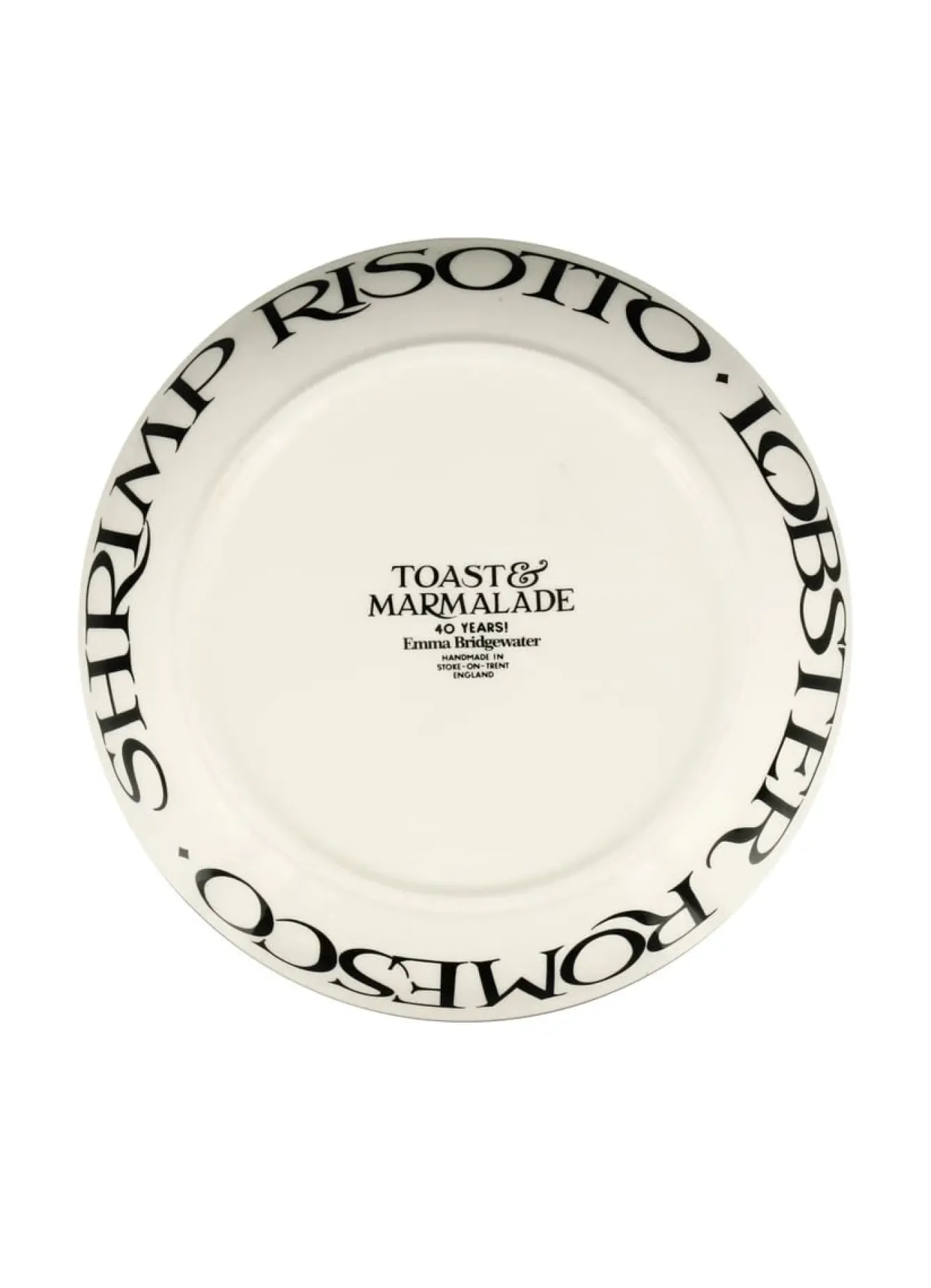 Emma Bridgewater Bowls & Dishes-Black Toast Crab Linguini Medium Pasta Bowl