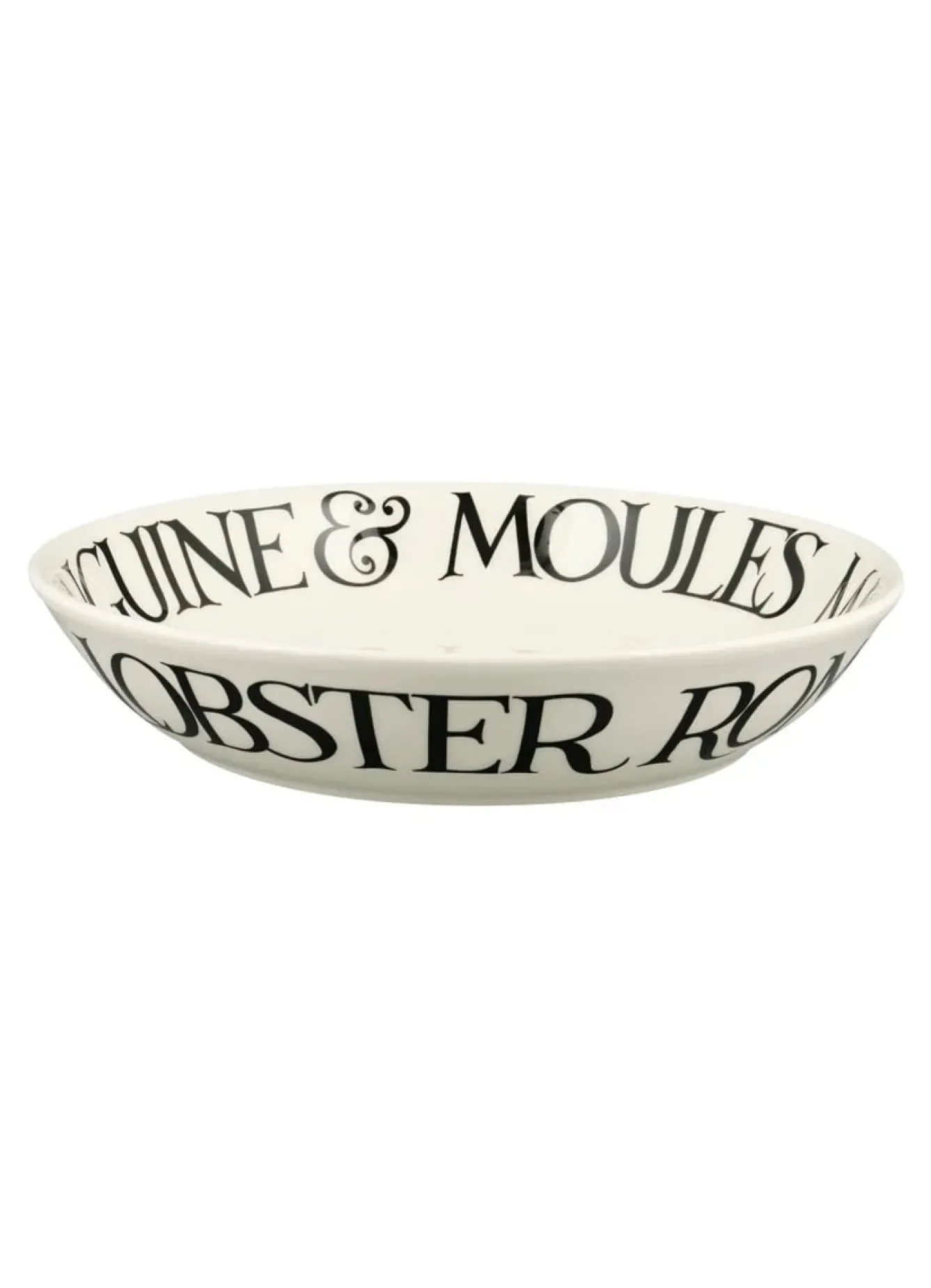 Emma Bridgewater Bowls & Dishes-Black Toast Crab Linguini Medium Pasta Bowl