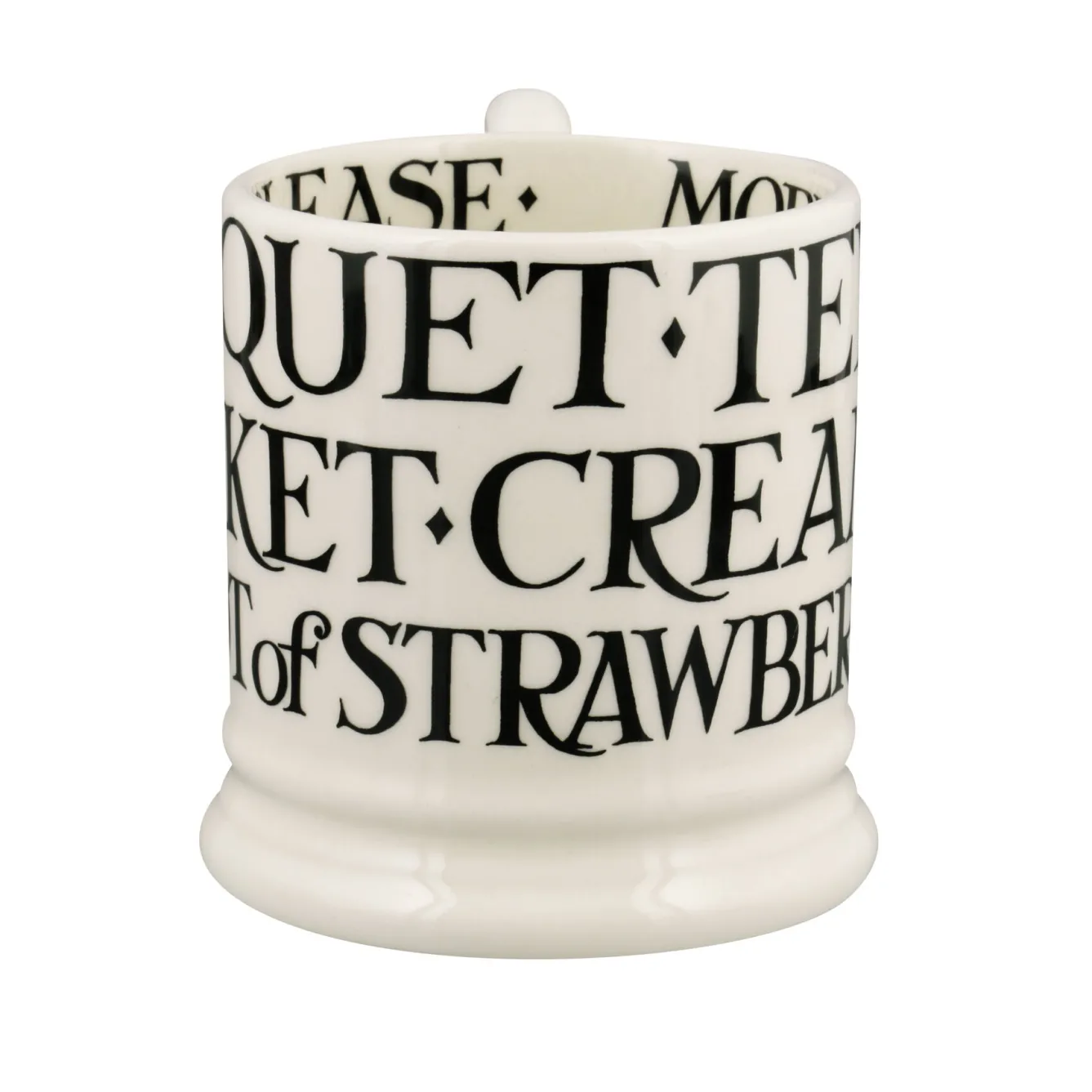 Emma Bridgewater Whimsical-Black Toast Cream Tea 1/2 Pint Mug