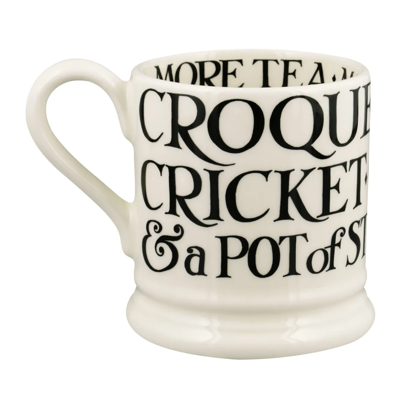 Emma Bridgewater Whimsical-Black Toast Cream Tea 1/2 Pint Mug