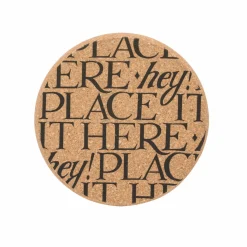 Emma Bridgewater Coasters-Black Toast Set of 4 Cork Coasters