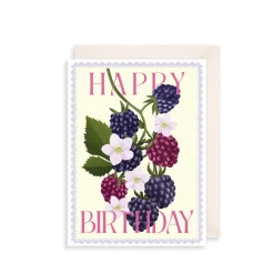 The Art File Greeting Cards-Blackberries Birthday Greeting Card