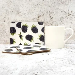 Corinne Alexander Coasters-Blackberry Coaster Set by