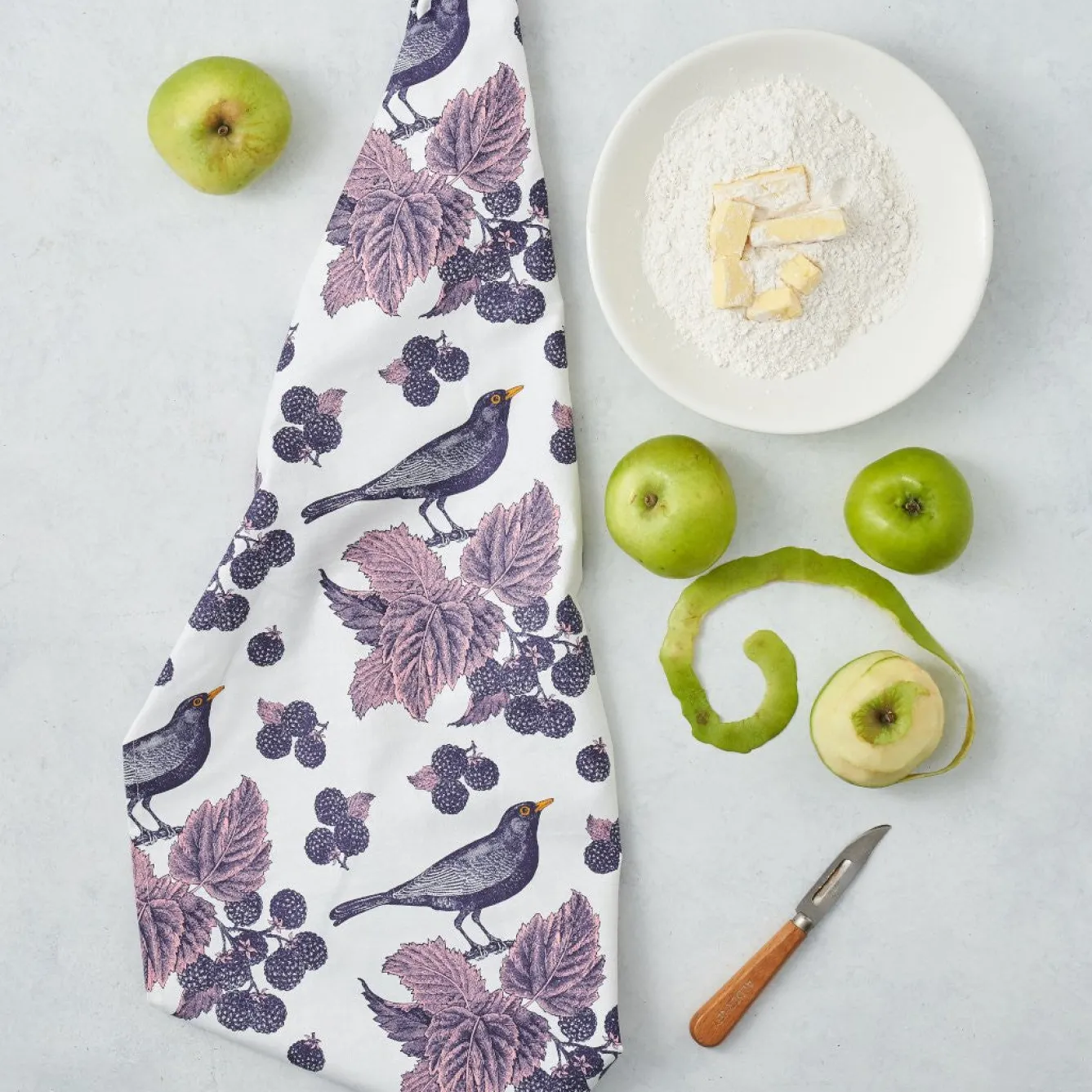 Thornback & Peel Tea|Tea Towels-Blackbird & Bramble Tea Towel