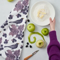 Thornback & Peel Tea|Tea Towels-Blackbird & Bramble Tea Towel