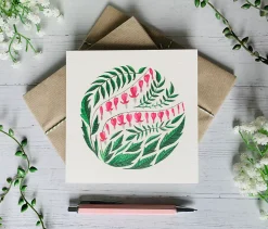 Becky Amelia Greeting Cards-Bleeding Hearts Greeting Card