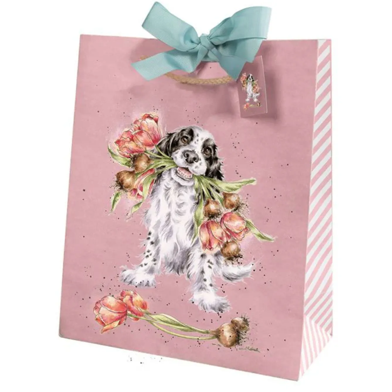 Wrendale Designs Stationery-'Blooming with Love' Dog Large Gift Bag