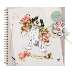 Wrendale Designs Stationery|Crafts-'Blooming with Love' Spaniel Scrapbook Album