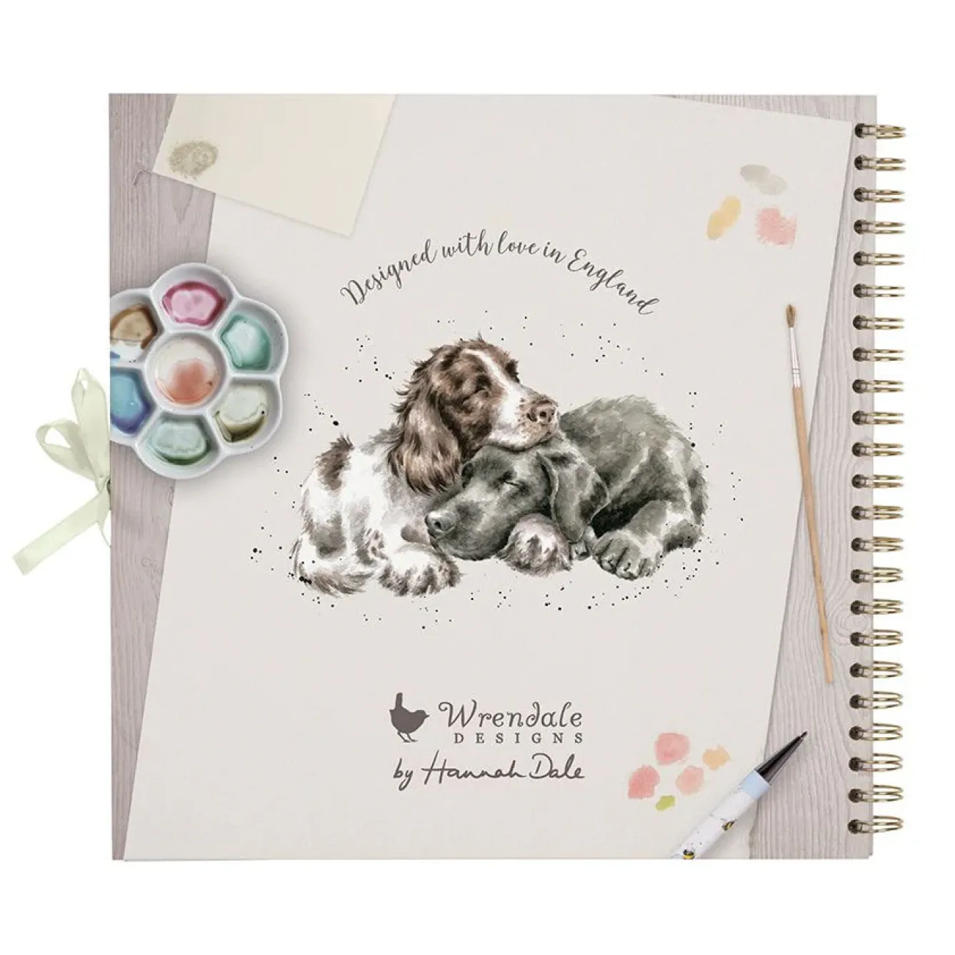 Wrendale Designs Stationery|Crafts-'Blooming with Love' Spaniel Scrapbook Album