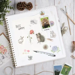 Wrendale Designs Stationery|Crafts-'Blooming with Love' Spaniel Scrapbook Album