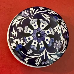 Elite Tins Flowers & Fruits-Blue & White Mini Round Tin