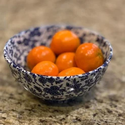 Burleigh Bowls & Dishes-Blue Arden Medium Footed Bowl