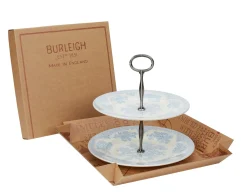 Burleigh Serving Plates & Boards|Plates-Blue Asiatic Pheasants 2 Tier Cake Stand