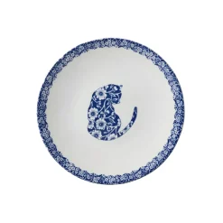 Burleigh Bowls & Dishes-Blue Calico Cats Cereal Bowl