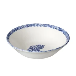 Burleigh Bowls & Dishes-Blue Calico Cats Cereal Bowl