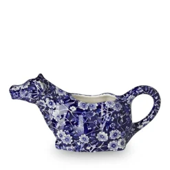 Burleigh Jugs-Blue Calico Cow Creamer Boxed