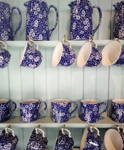 Burleigh Jugs-Blue Calico Large Tankard Jug