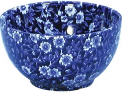 Burleigh Bowls & Dishes-Blue Calico Mini Footed Bowl - 4.75in/12cm