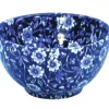 Burleigh Tea|Bowls & Dishes-Blue Calico Small Sugar Bowl - 3.75in/9.5cm