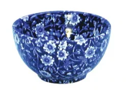 Burleigh Tea|Bowls & Dishes-Blue Calico Small Sugar Bowl - 3.75in/9.5cm