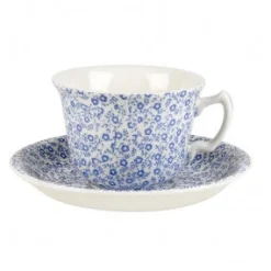 Burleigh Tea|Teacups-Blue Felicity Teacup and Saucer