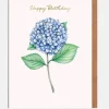 Lottie Murphy Gardening-Blue Hydrangea Birthday Card