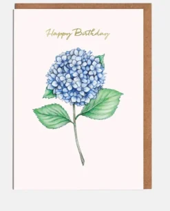 Lottie Murphy Gardening-Blue Hydrangea Birthday Card
