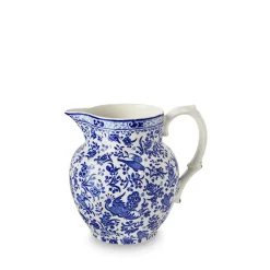 Burleigh Jugs-Blue Regal Peacock Small Etruscan Jug
