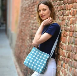 Earth Squared Bags Bags-Blue Spot Logan Bag