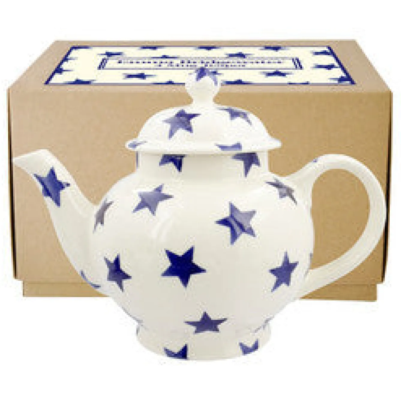 Emma Bridgewater Tea|Teapots-Blue Star 4 Mug Teapot Boxed