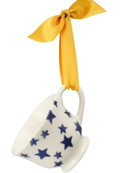 Emma Bridgewater Christmas Decorations-Blue Star Tiny Teacup Boxed