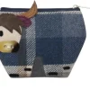 Earth Squared Bags Bags-Blue Tantallon Highland Cow Tweed  Purse