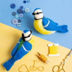 Hawthorn Handmade Crafts-Blue Tits Needle Felting Kit