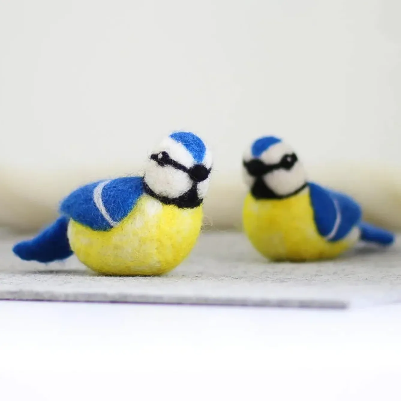 Hawthorn Handmade Crafts-Blue Tits Needle Felting Kit