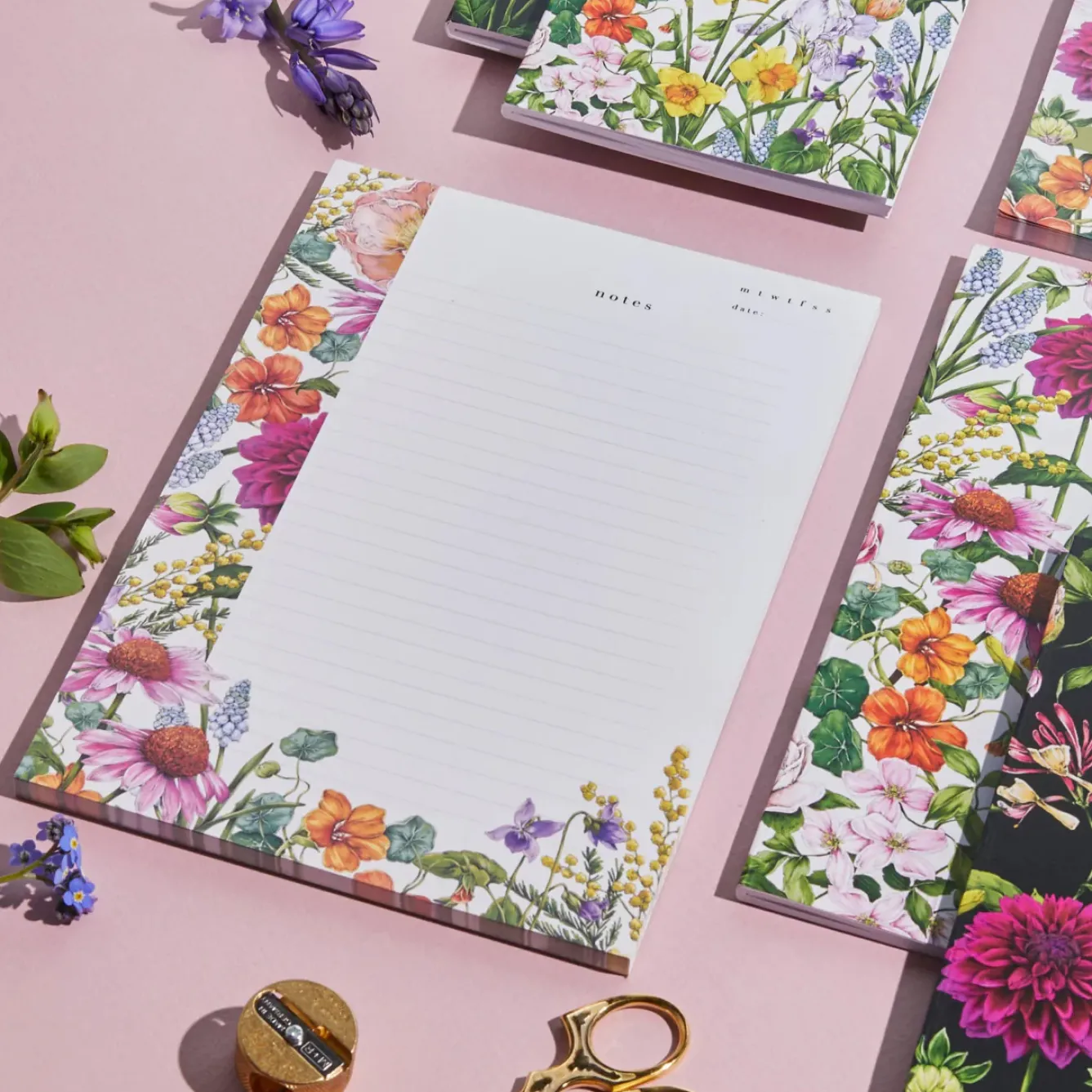 Catherine Lewis Stationery-Bountiful Blooms A5 Notepad