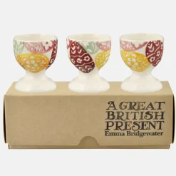 Emma Bridgewater Easter|Egg Cups-Bright Easter Eggs  Set of 3 Egg Cups Boxed