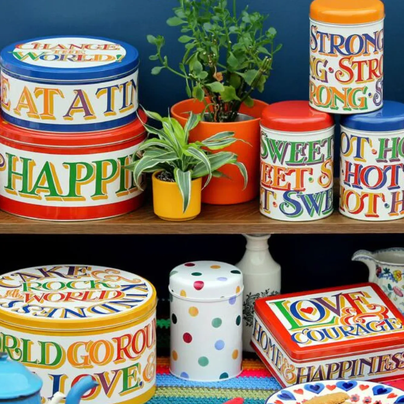 Emma Bridgewater Storage Caddies|Storage-Brighter World Biscuit Barrel