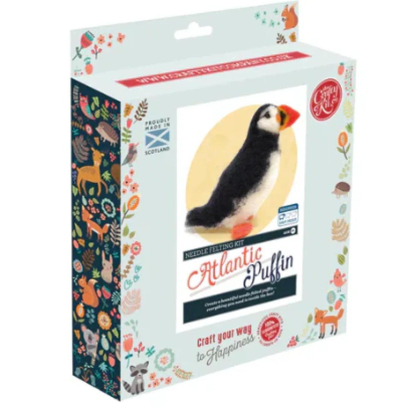 The Crafty Kit Co. Crafts-British Birds - Atlantic Puffin Needle Felting Kit