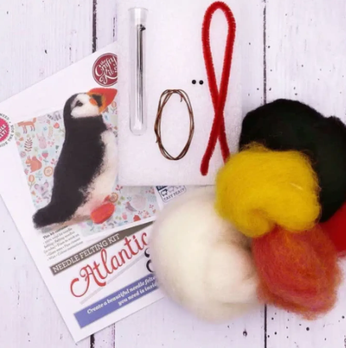 The Crafty Kit Co. Crafts-British Birds - Atlantic Puffin Needle Felting Kit