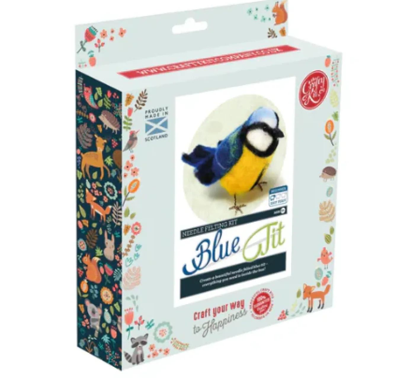 The Crafty Kit Co. Crafts-British Birds - Blue Tit Needle Felting Kit